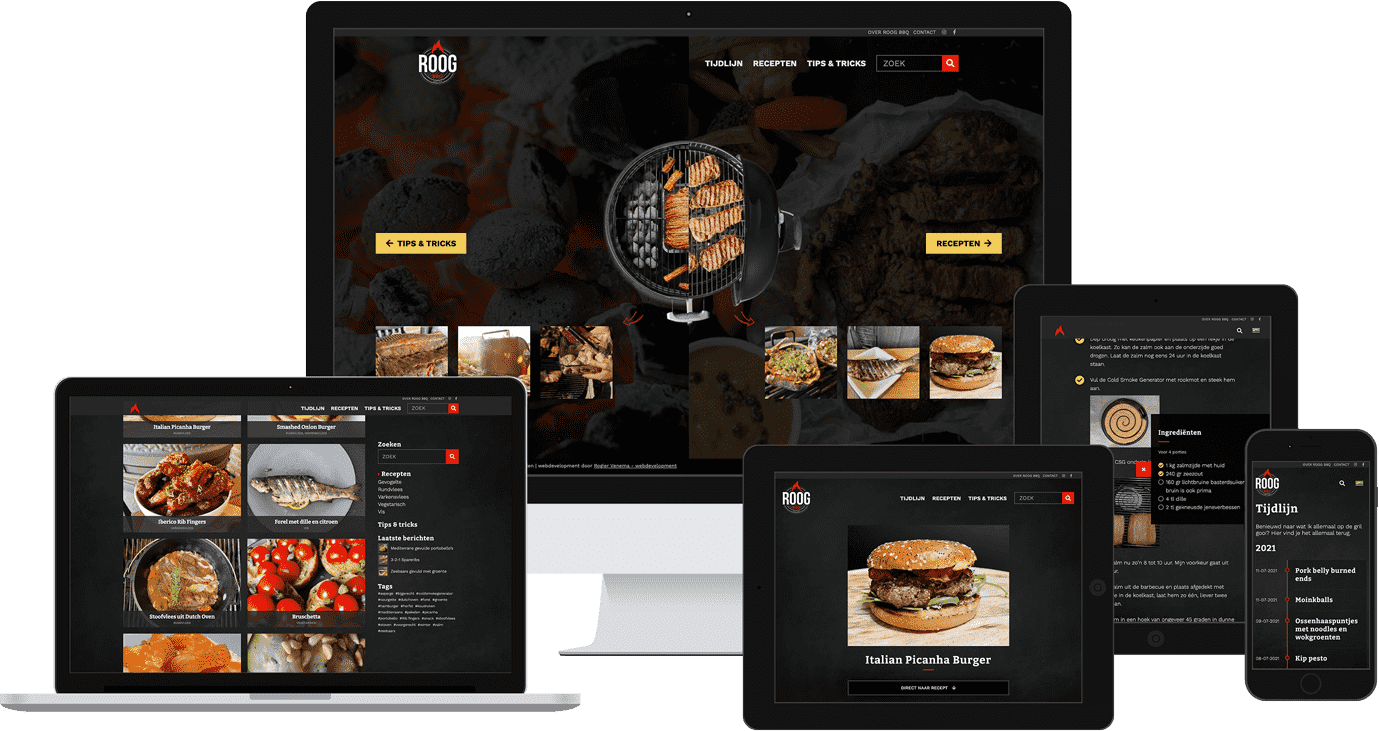 A preview of Roog BBQ, a WordPress website